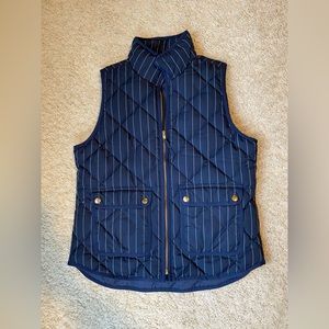 J Crew Striped Puff Vest Size S